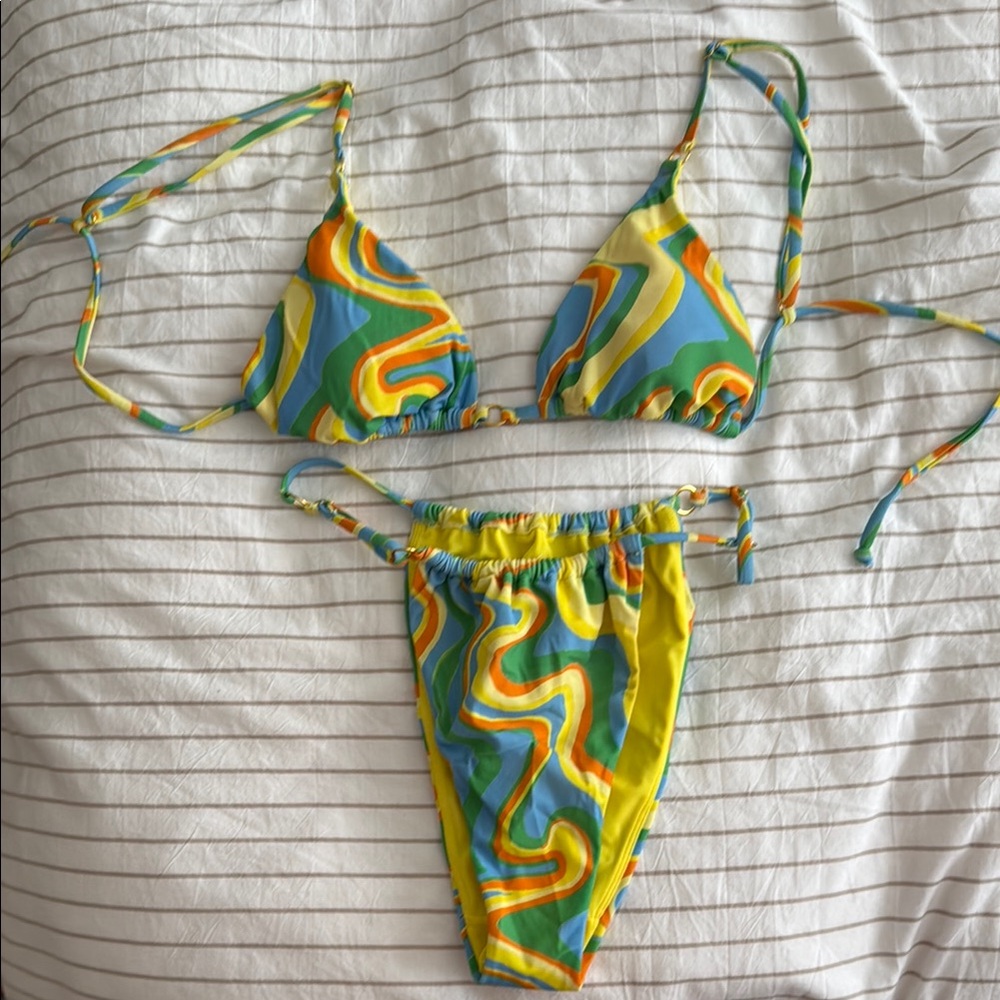 LA hearts Swirl Bikini Set